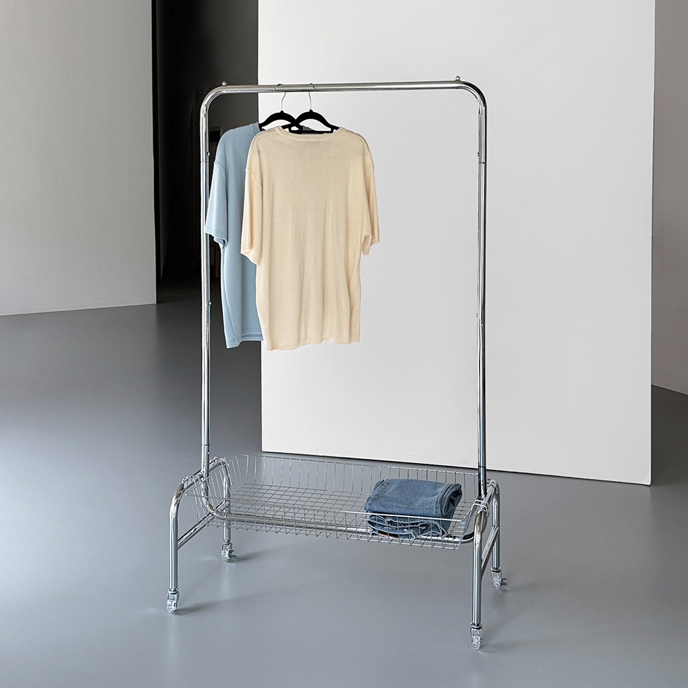 미드 센츄리 모던 행거 시스템 스틸 철제 수납 드레스룸 선반 인테리어 옷걸이 간이옷장 - 상세 이미지 2
