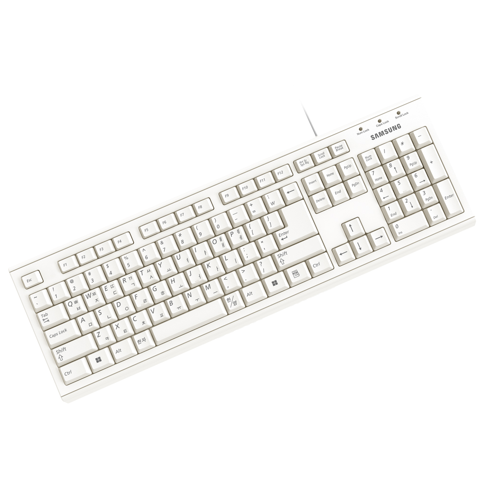 삼성전자 삼성 유선 키보드 SPA-JKA1BU 키스킨 포함 사무용 가정용 화이트, 멤브레인