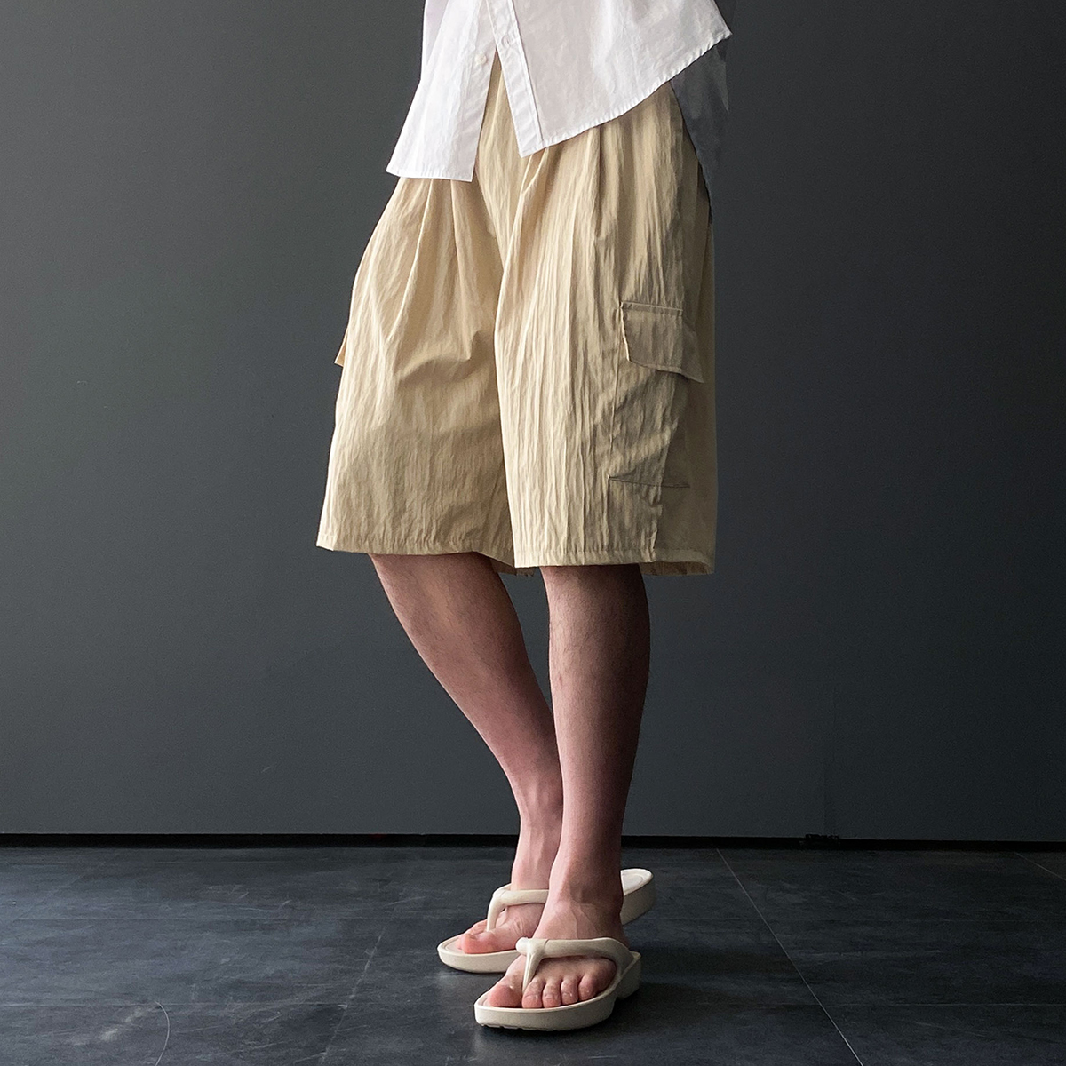 나일론반바지 카고반바지 남자버뮤다팬츠 벌룬팬츠 - 상품 이미지