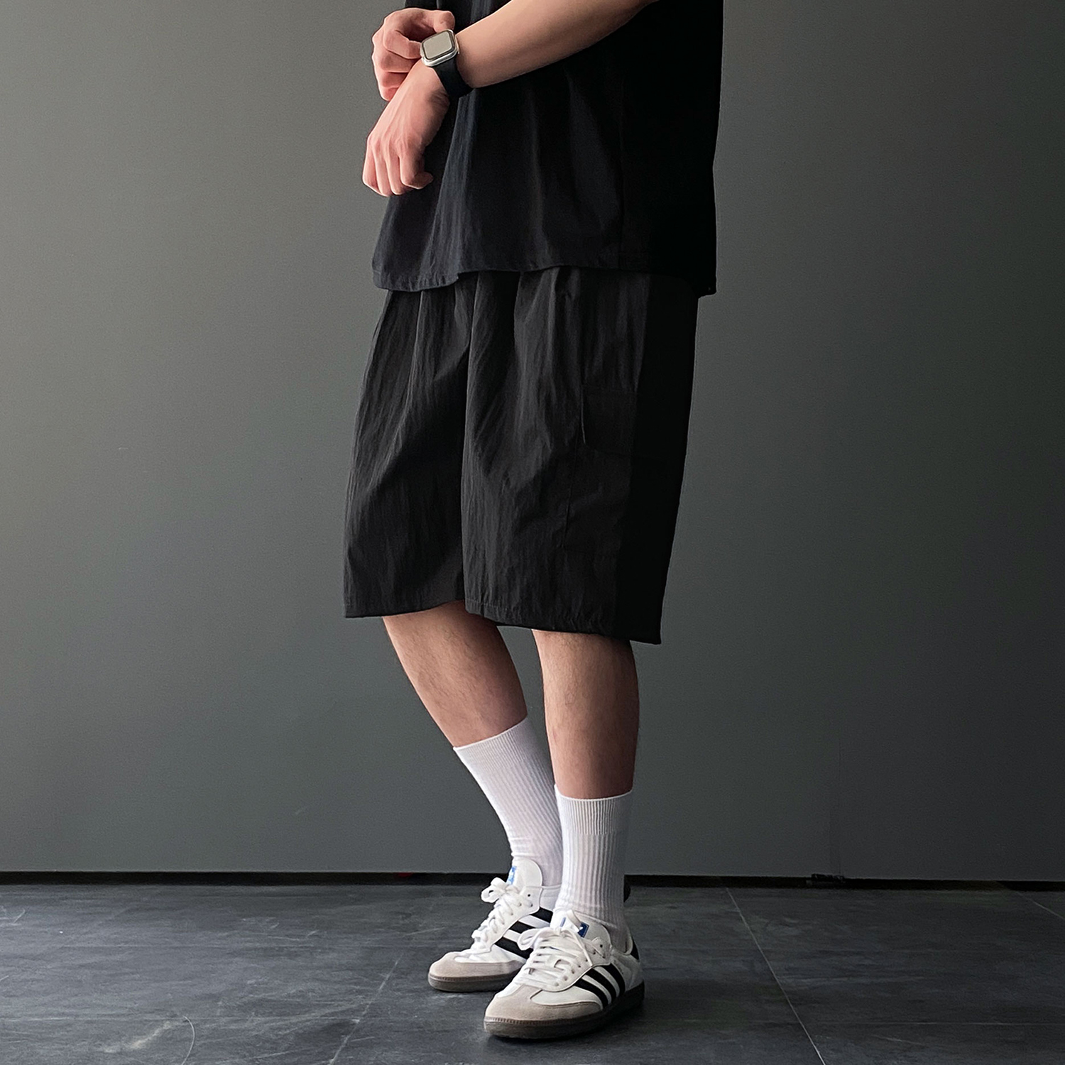 나일론반바지 카고반바지 남자버뮤다팬츠 벌룬팬츠 - 상세 이미지 4