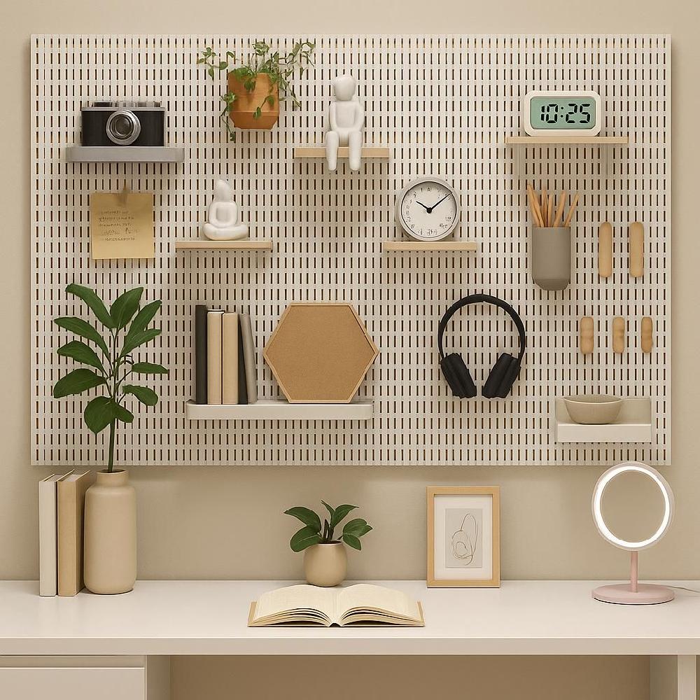 대형타공판 벽면 메쉬보드 소품걸이 네트망 블랙 3단세트 (후크30+접시6)