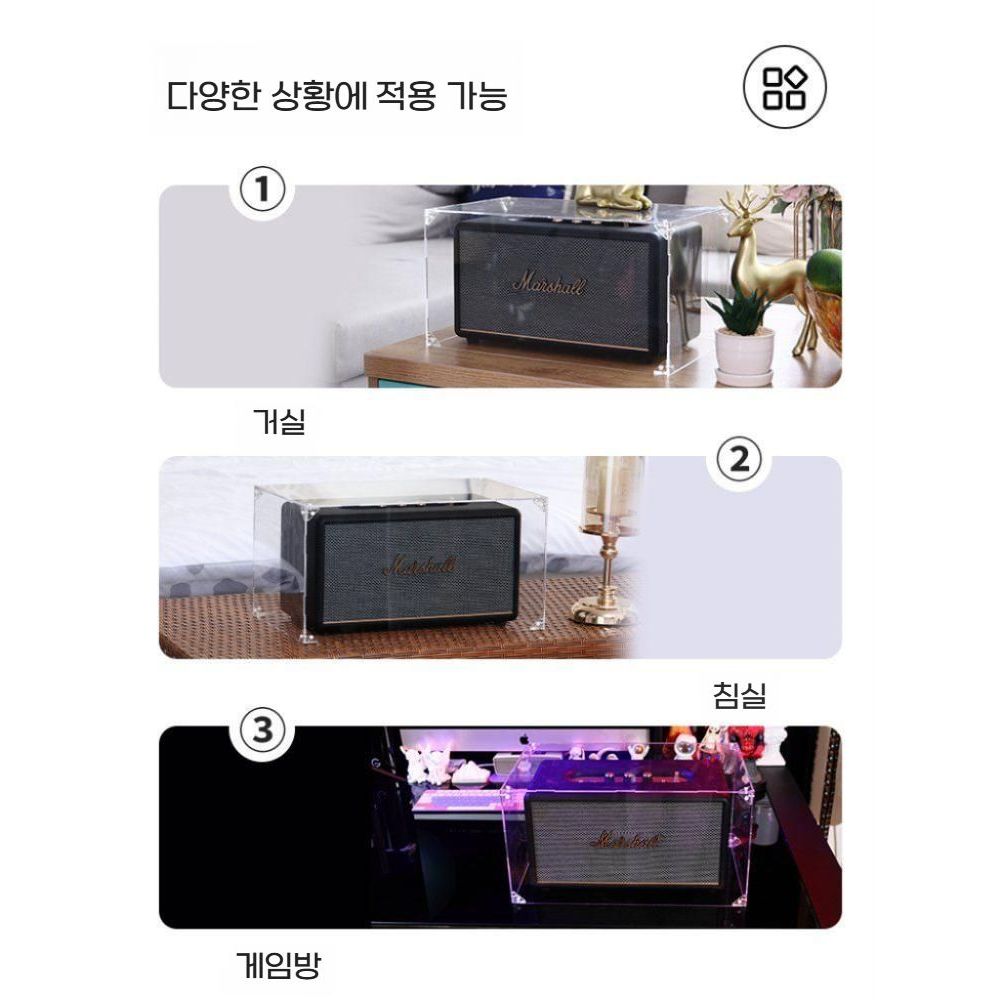 마샬 액톤 스탠모어 워번 3세대 먼지 커버 아크릴 투명 더스트 보호 케이스 - 상세 이미지 5