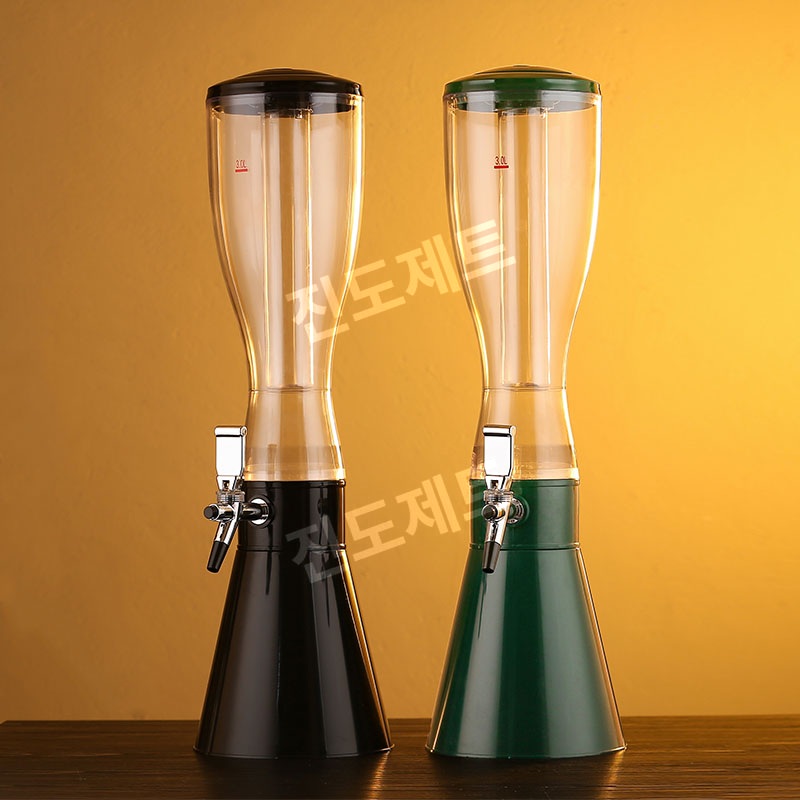 맥주제조기 케그 디스펜서 폭탄주 메이커 음료 용기 타워 3L SD19 짙은녹색 - 상세 이미지 5