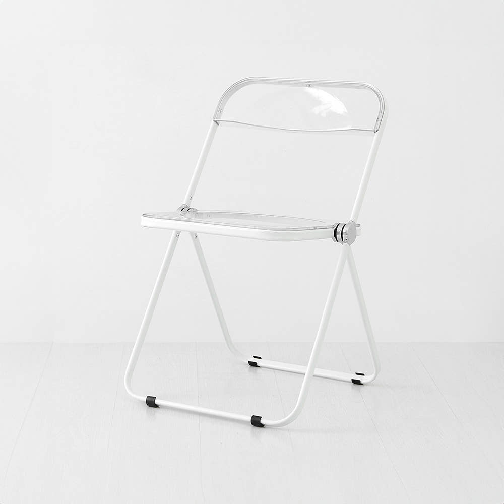 빙그리 투명접이식의자 화이트/클리어 2632.8287