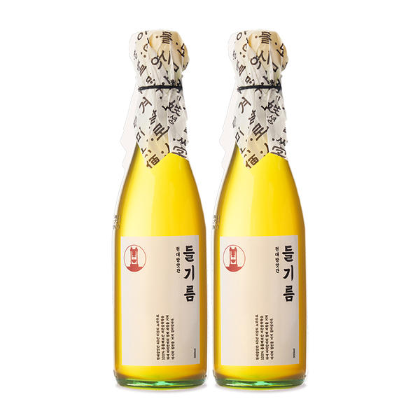 압구정 현대방앗간 35년전통 저온압착 100% 통들깨 방앗간 들기름 300ml x2개 : 무사시몰