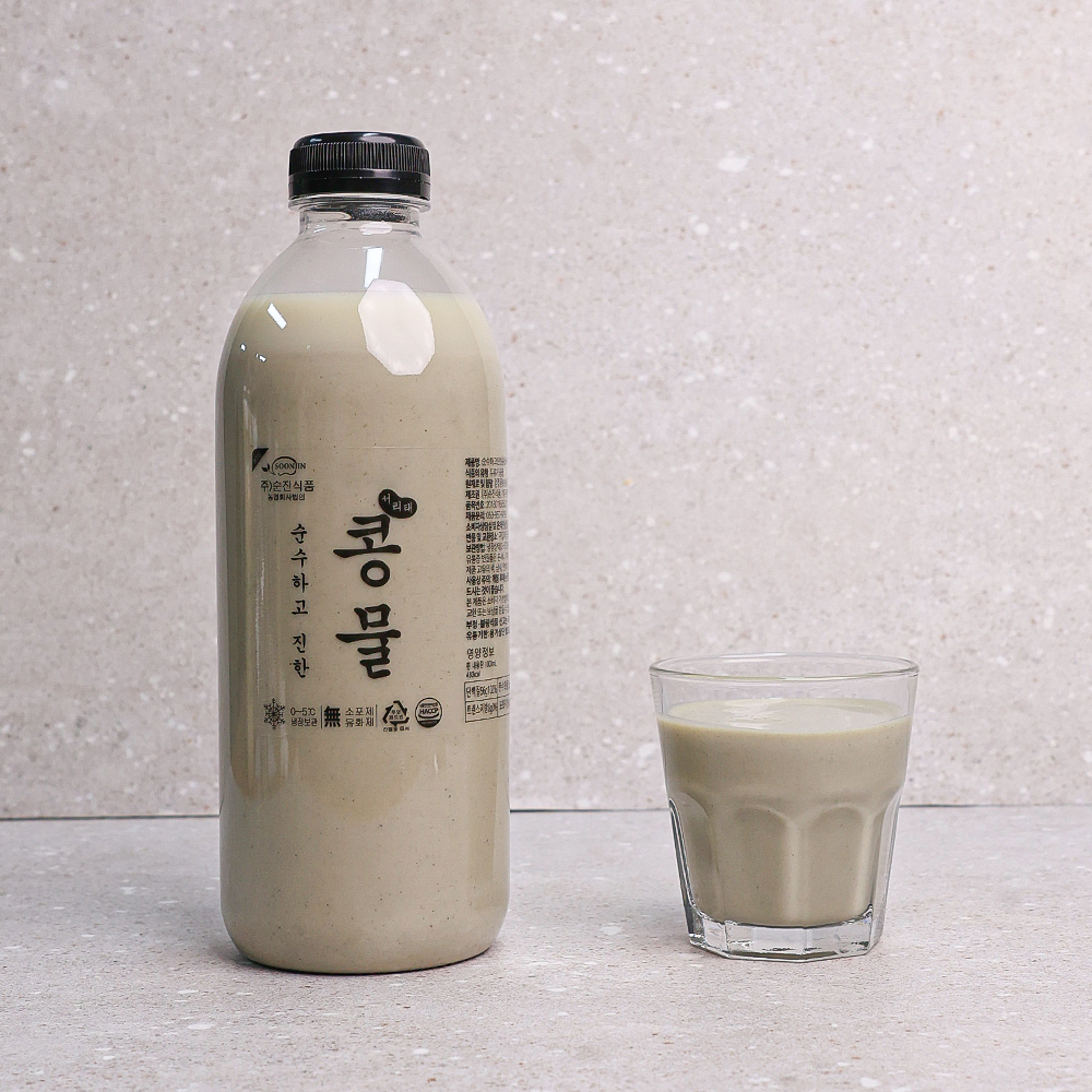 맷돌로 갈아 만든 100% 국내산 서리태 콩물 1000ml - 상품 이미지