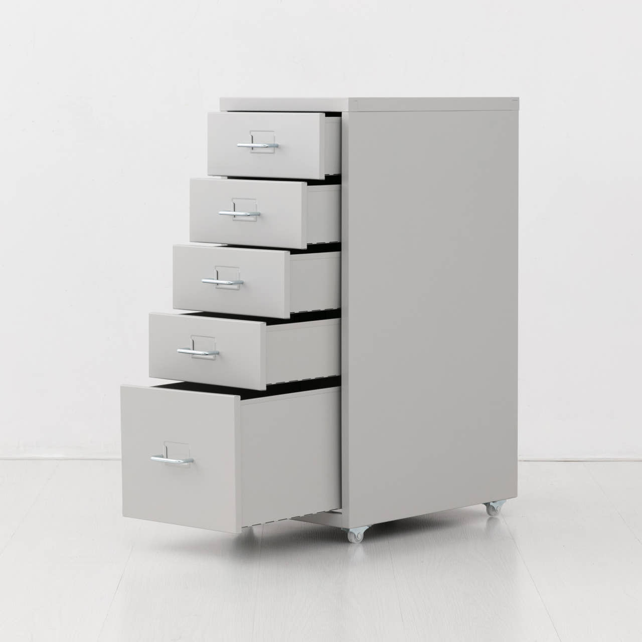 OFFICY 서랍장 280mmx410mmx685mm, 4.1단, 화이트 7172.5276 - 상세 이미지 4