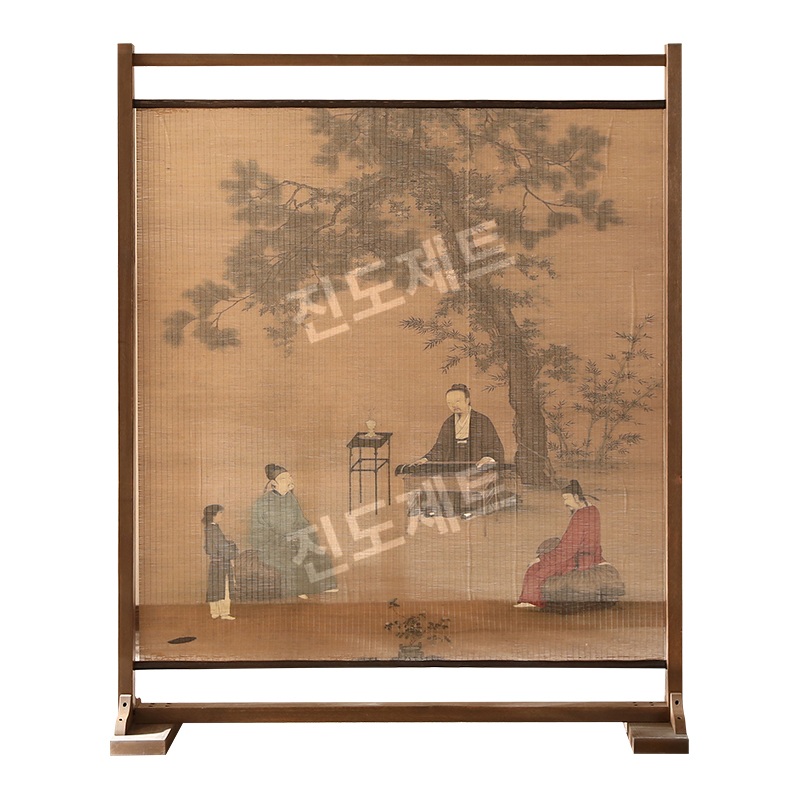 전통 파티션 병풍 한식집 인테리어 문양 가림막 가벽 180x150cm 길조학 집회 - 상세 이미지 5
