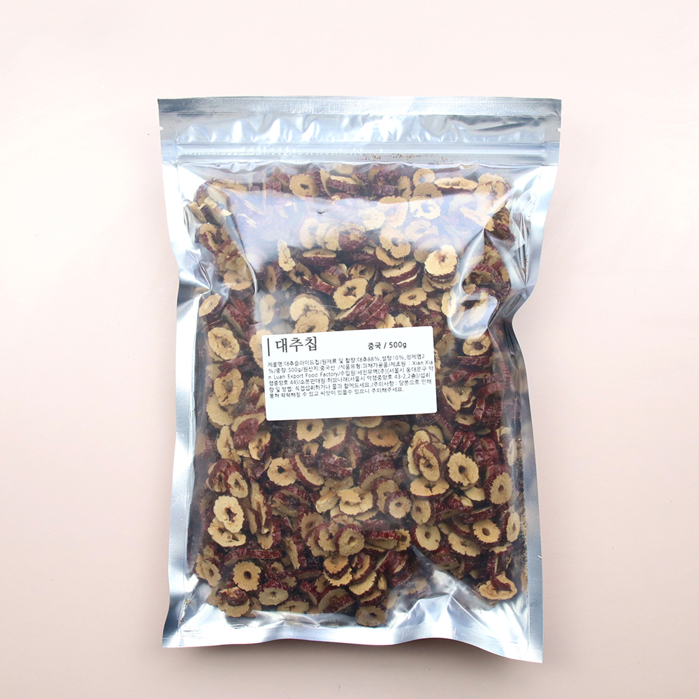 대추칩 슬라이스 500g+500g 말린 대추 과자 건대추 대추채 - 상품 이미지