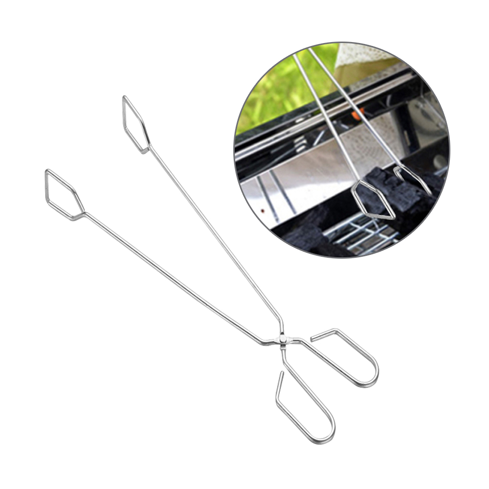 캠핑용 가위형 손잡이 30cm 스텐 (숯집게 B타입 중형) 바베큐 참숯 고기 집개 갈비 주방 요리 음식 집게 핀셋 가위 - 상품 이미지