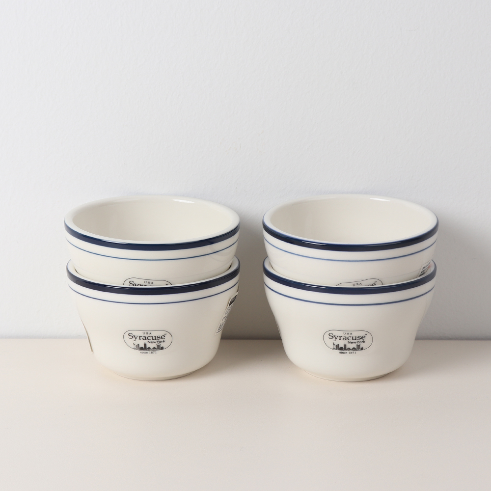 집들이 선물 시라쿠스 뉴욕 킹스인 밥공기 세트 4개, 10.5cm, 블루 - 상품 이미지