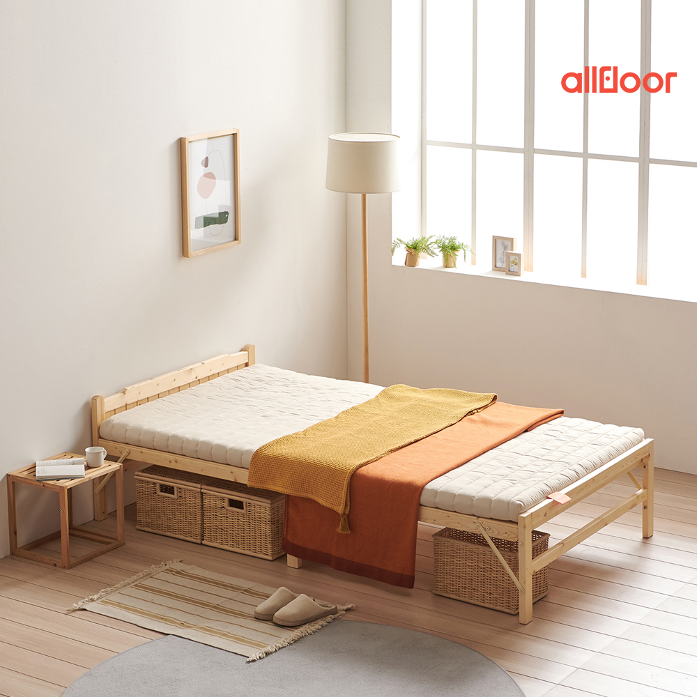 올플로어 피너스 원목 접이식 침대 슈퍼싱글 SS (110cm) - 상세 이미지 4