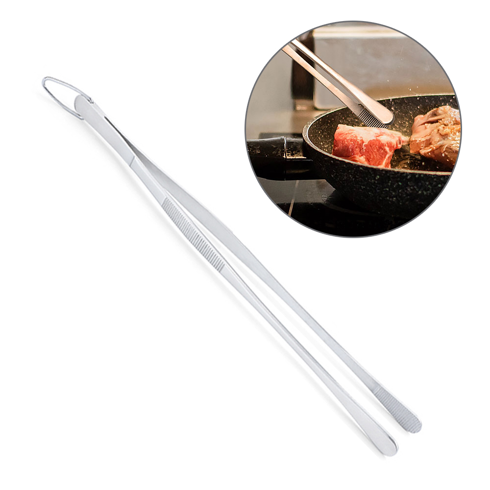 25cm 스텐 (요리 핀셋 E타입 중형) 주방 키친 요리 음식 집게 조리 기구 도구 - 상품 이미지