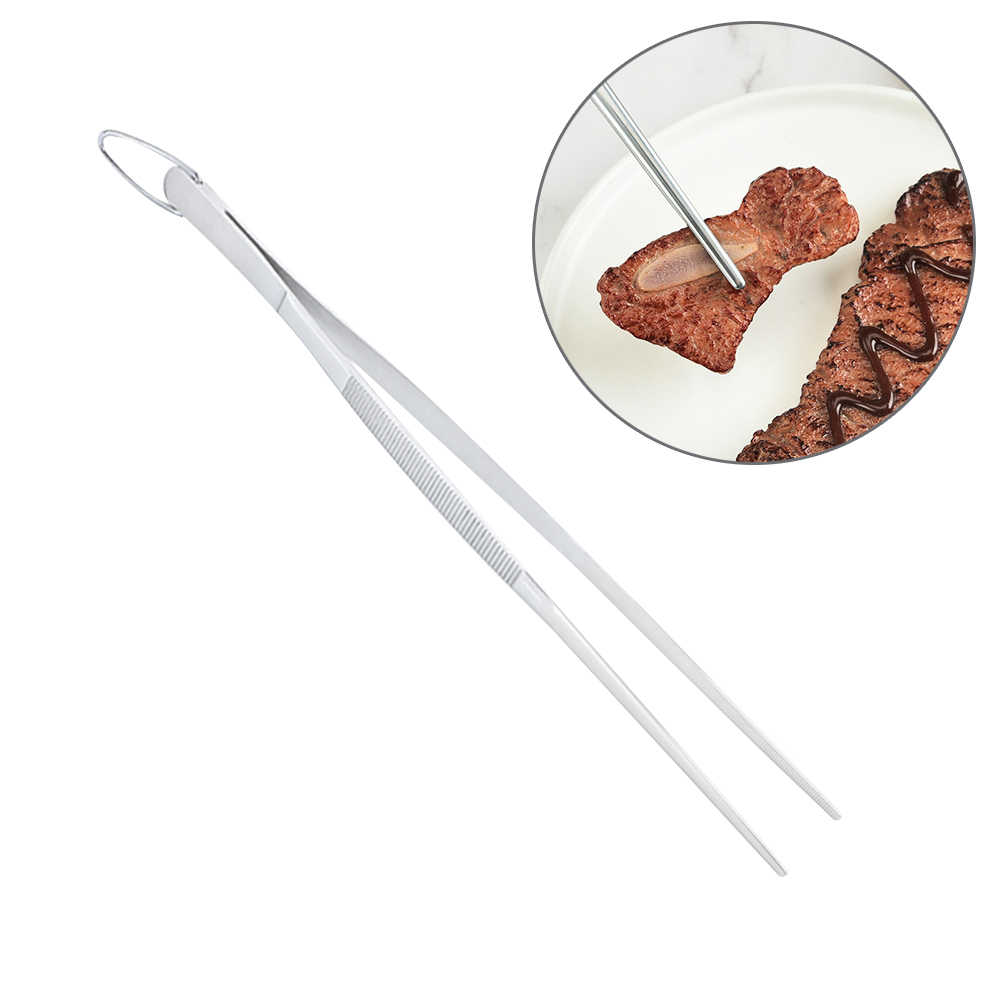 25cm 스텐 (요리 핀셋 D타입 중형) 주방 키친 요리 음식 집게 조리 기구 도구 - 상품 이미지