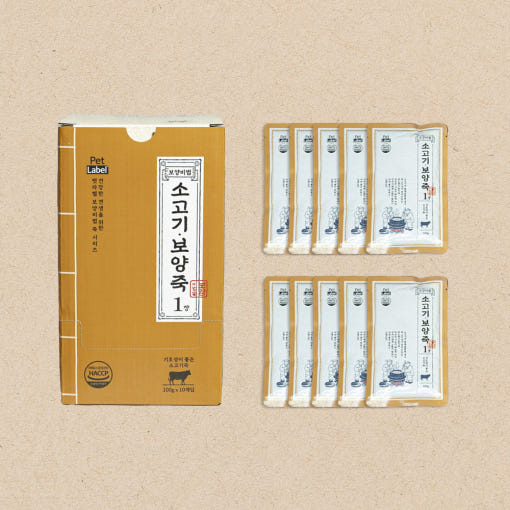 펫라벨 보양비법 강아지 보양죽 소고기 100gx10개 - 상품 이미지