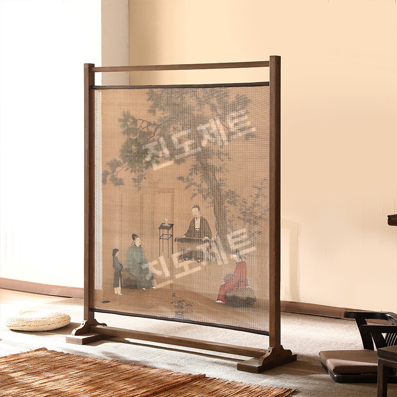 전통 파티션 병풍 한식집 인테리어 문양 가림막 가벽 180x150cm 길조학 집회 - 상세 이미지 2