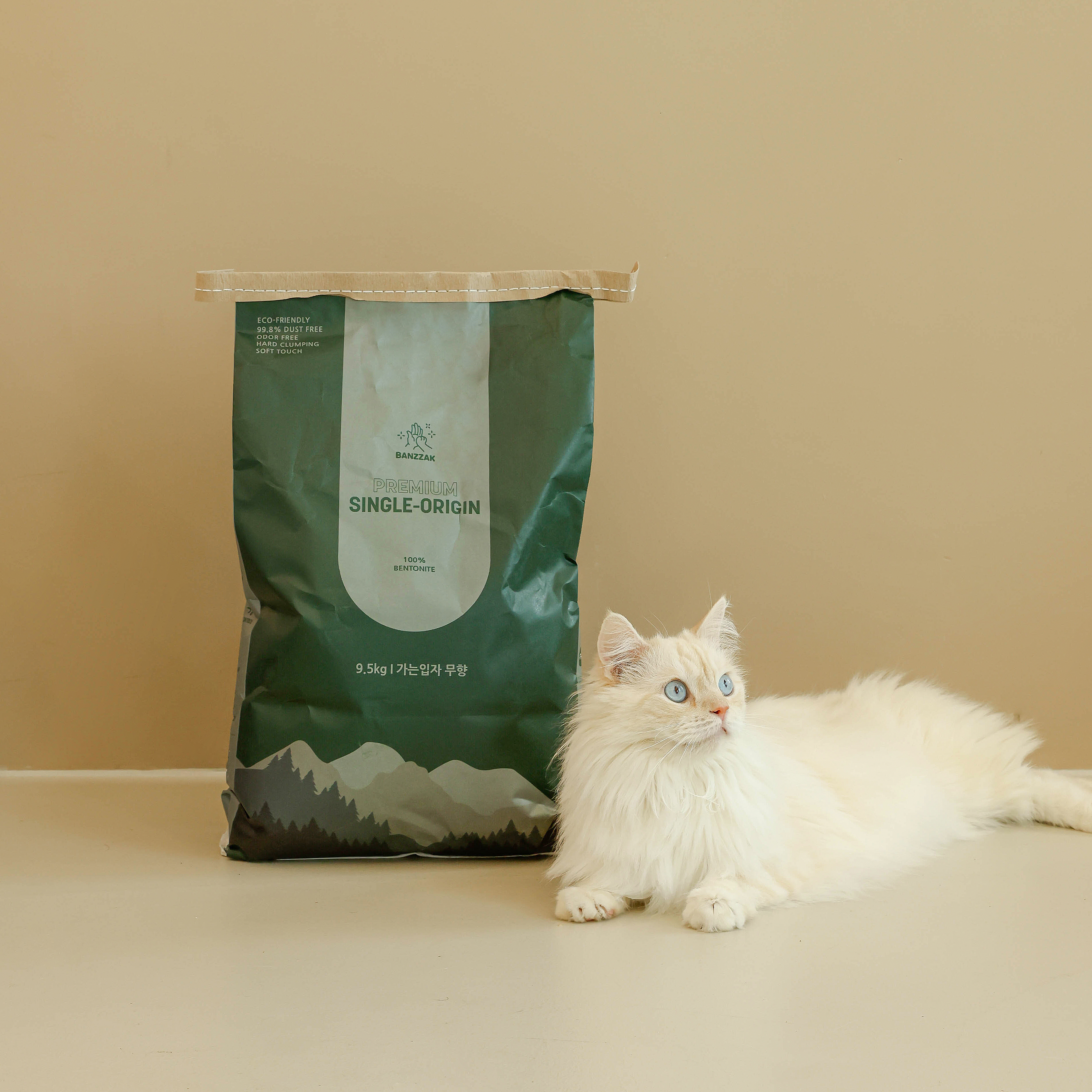 반짝 싱글 오리진 벤토나이트 가는입자 9.5kg X 2개 고양이 모래 - 상세 이미지 2