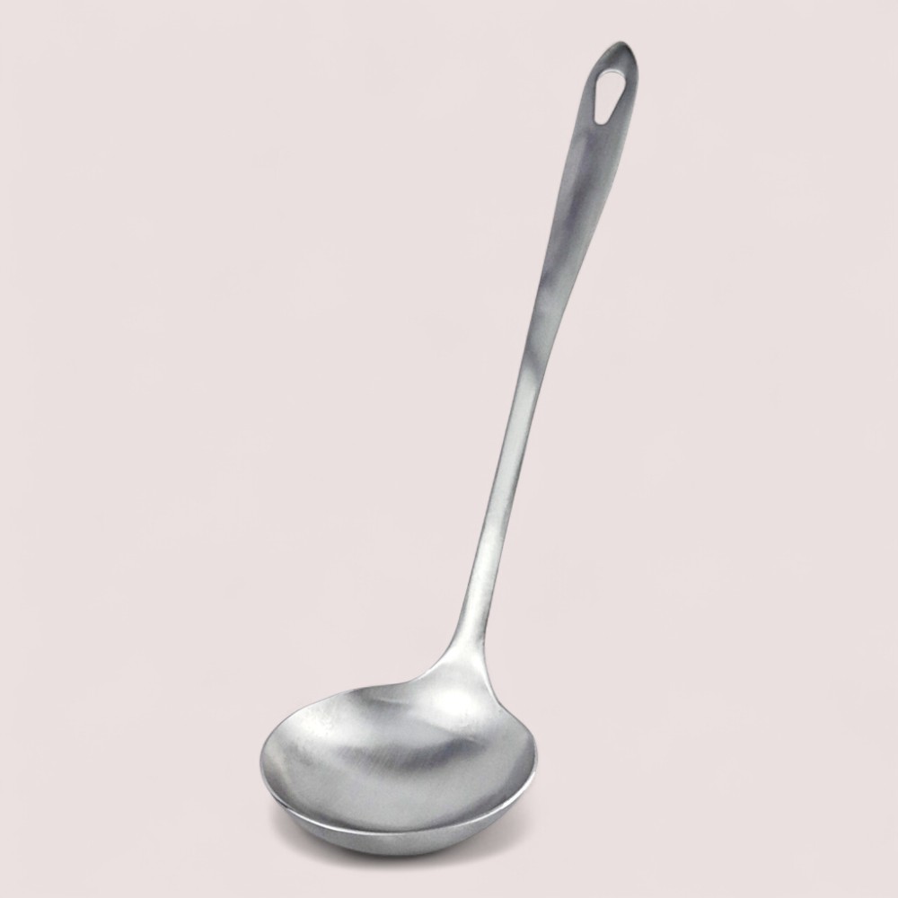 키친블루밍 국내산 일체형 스텐 국자 서빙국자 스텐304 중, 무광 - 상품 이미지