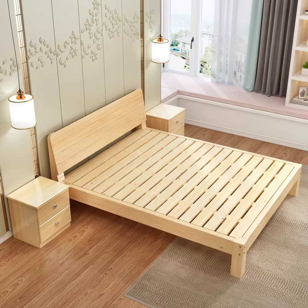 원목침대 프레임 수납 침대판 나무 매트리스 깔판 100x190x30cm - 상세 이미지 3