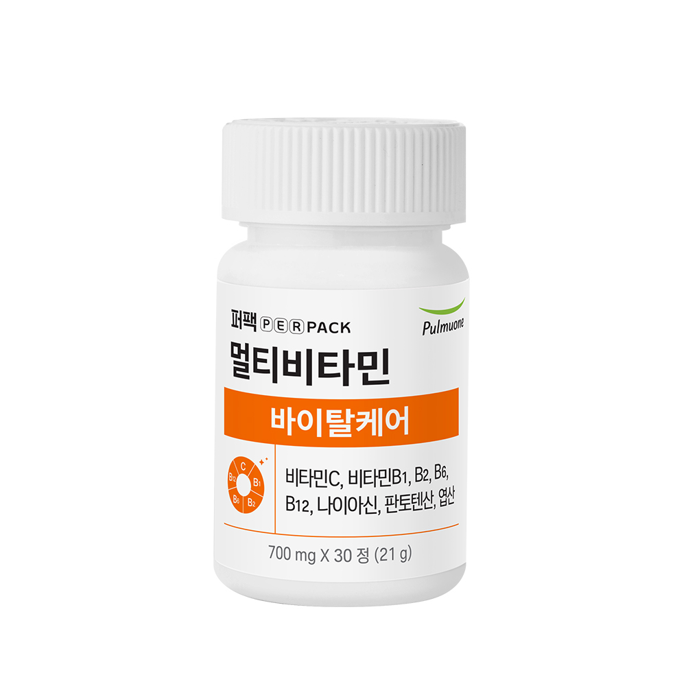 [포토리뷰3,000P] 풀무원 퍼팩 멀티비타민 바이탈케어 - 엽산 함유 30정, 1개 - 상세 이미지 3