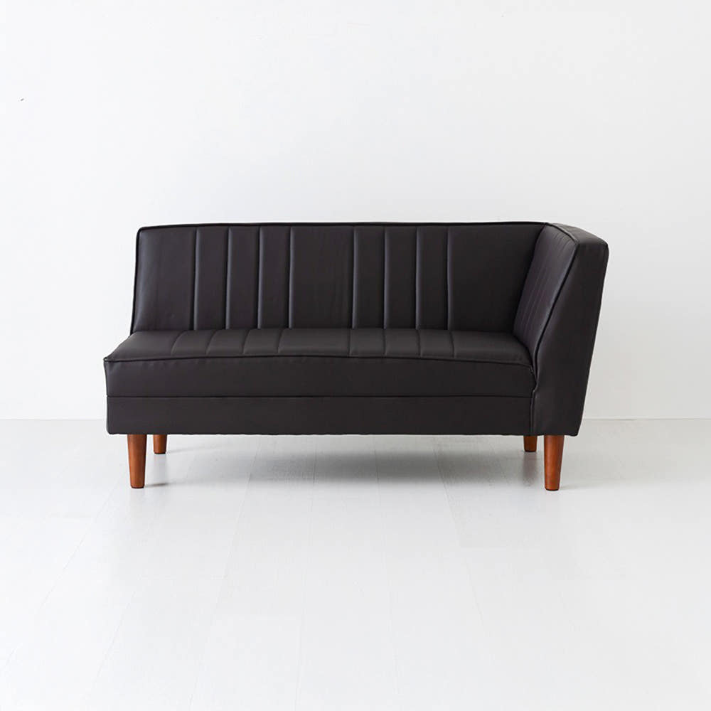 앰보 2인소파 코너형 블랙브라운 0399.7085