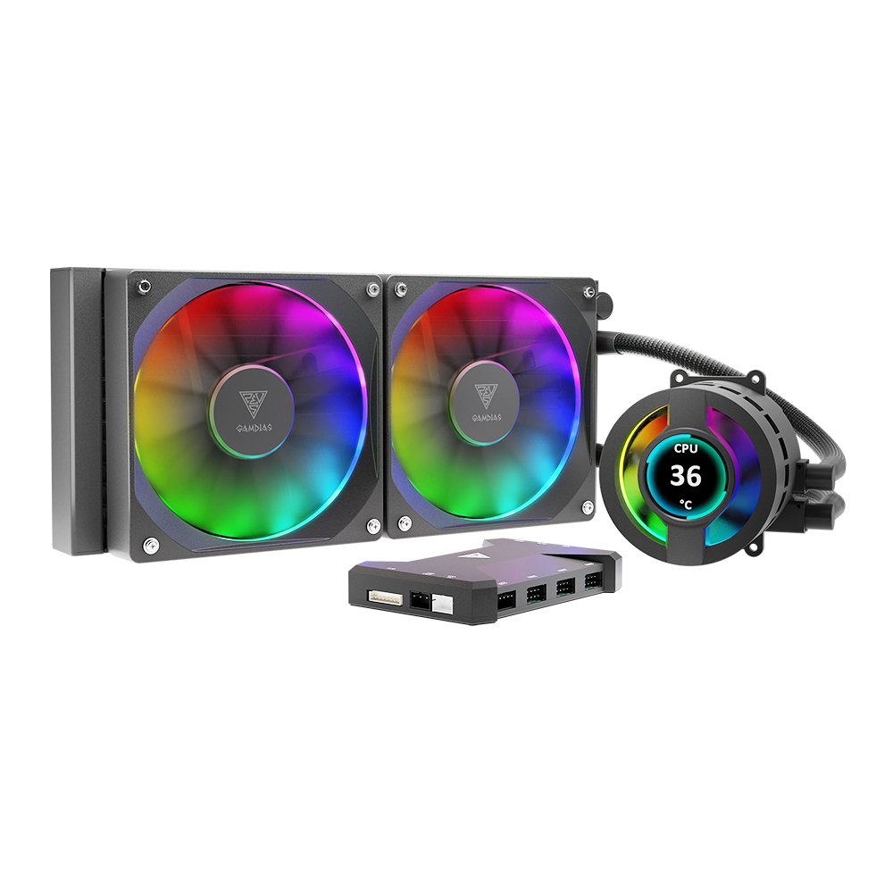 겜디아스 GAMDIAS CHIONE P3-240U CPU 수랭쿨러 블랙 - 상세 이미지 4