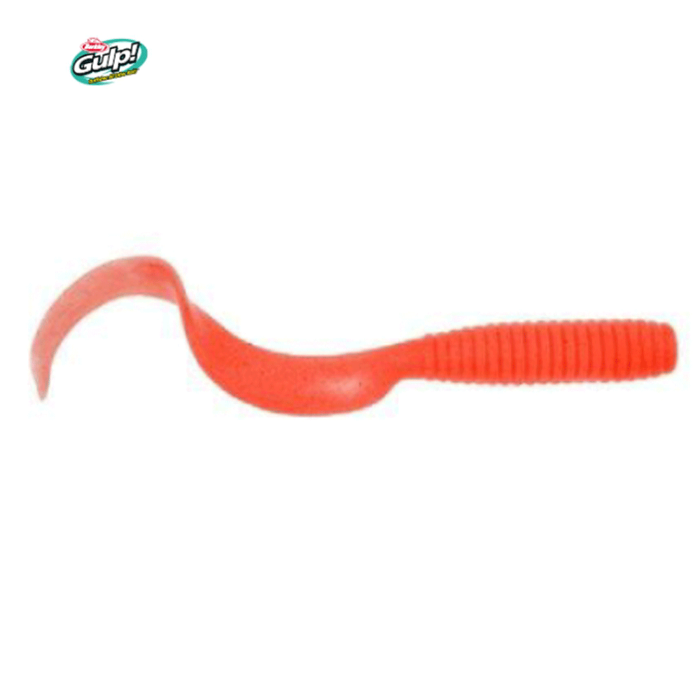 바다루어 걸프 SW 그럽 농어 광어 바다 루어 웜 소프트베이트 살몬레드, 10cm(4인치) - 상품 이미지