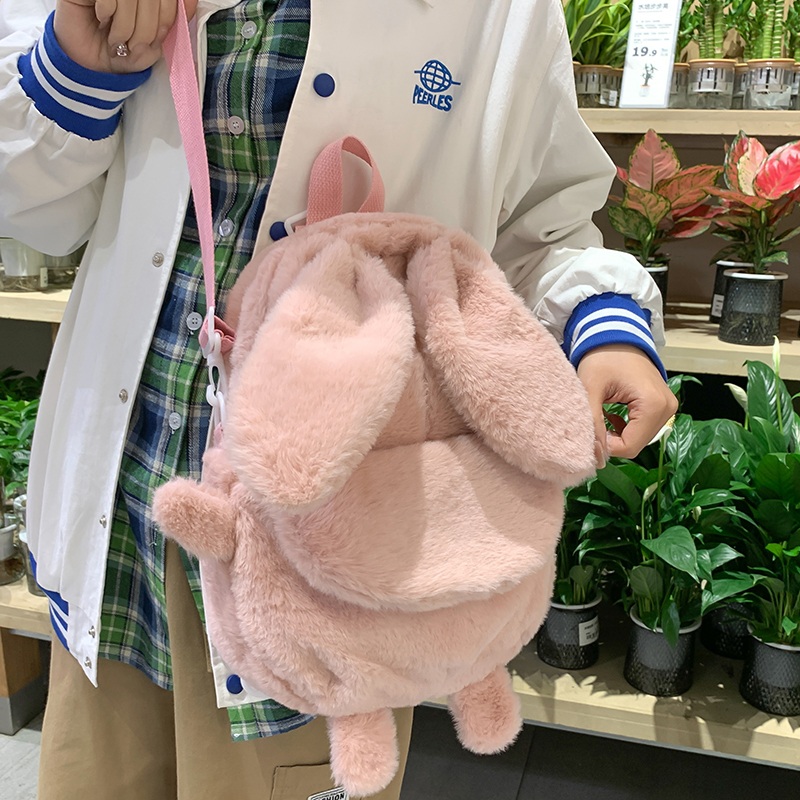 토끼백팩 모던 책가방 학생 인형 캐릭터 인형가방 귀여운 배낭 소풍 가방 - 상세 이미지 2