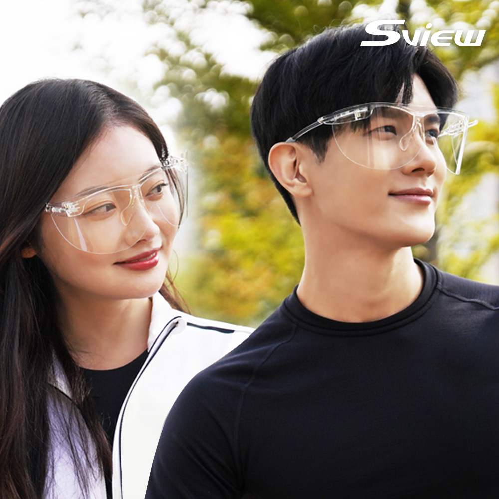 에스뷰 페이스선글라스 자외선차단 오버사이즈 승마 골프 스포츠 운전 사이클 남자 여자 브라운 - 상세 이미지 3