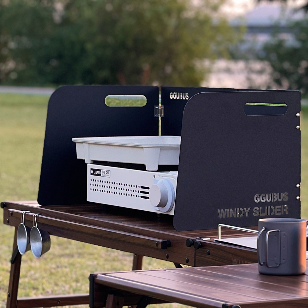 꾸버스 캠핑 버너 바람막이 휴대용 구이바다 가스레인지 가림막 확장형