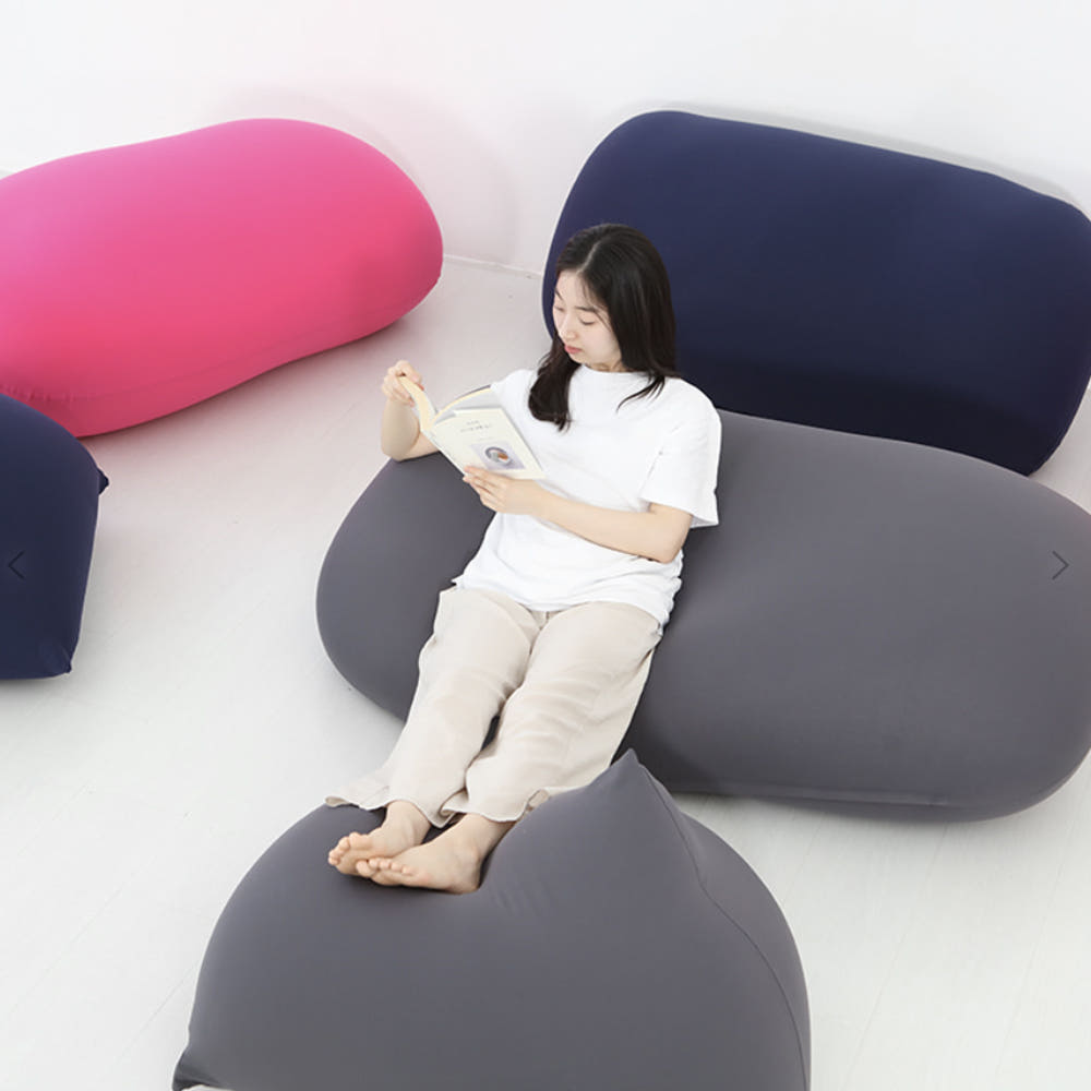 앰보 1인 패브릭 빈백소파 LS001 그레이 1586.7059