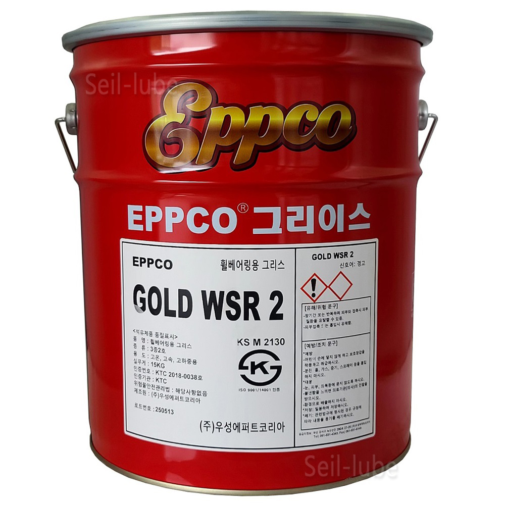 우성 앱코 골드 WSR2 휠베어링 그리스 15KG 리튬복합 고성능 빨간 구리스 말통 (적점 242도) 고온 고속 고하중 화물차 덤프트럭 트랙터 굴삭기 크레인 고열 중장비 - 상품 이미지
