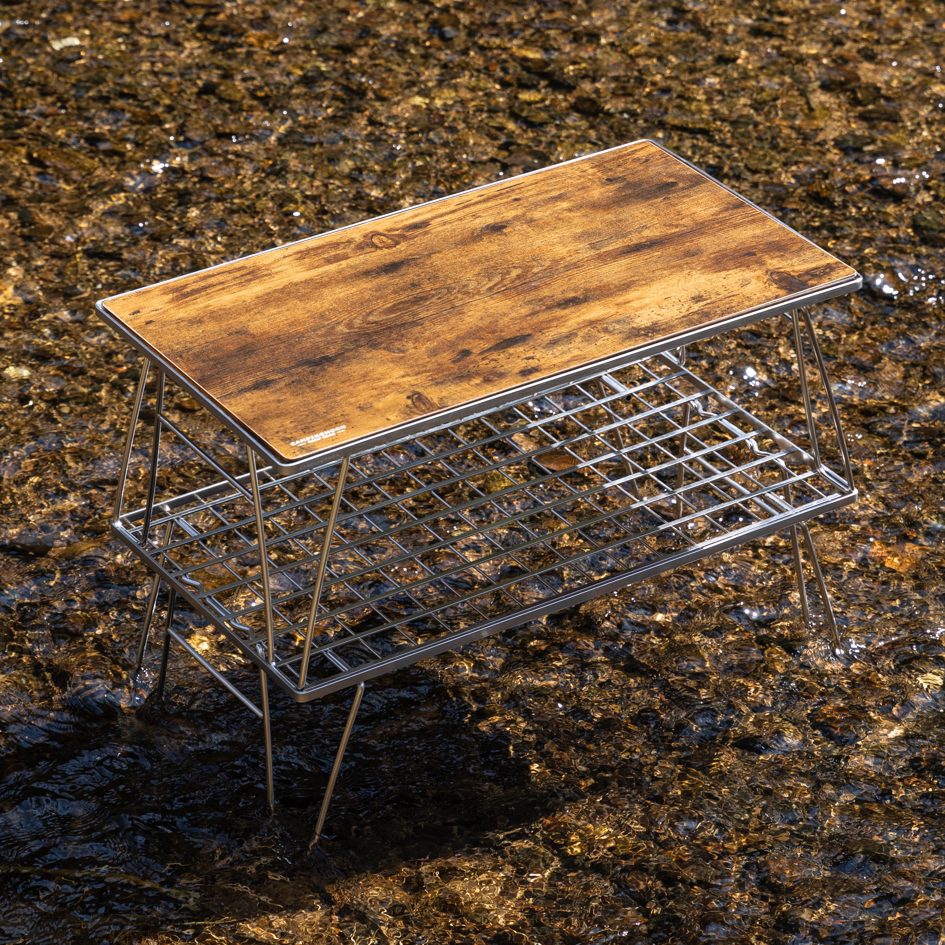 캠핑문 라이트 우드 플레이트 멀티 필드랙 쿨러스탠드 전용 상판 T-2351