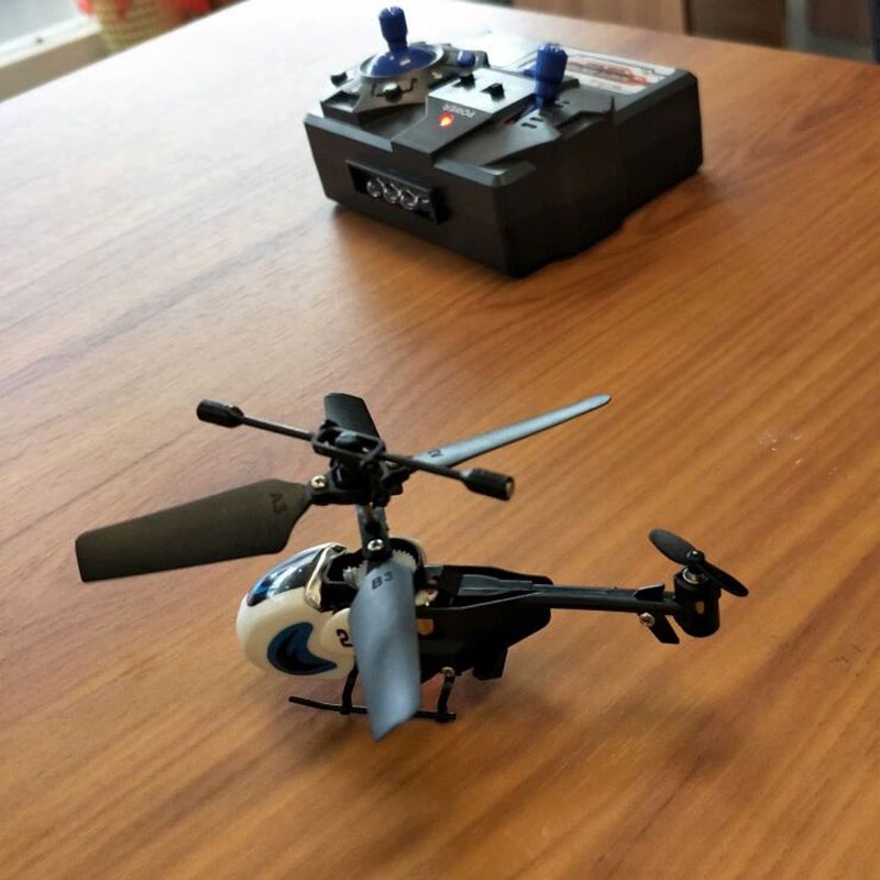 RC 헬리콥터 미니 헬기 원격제어 무선 초소형 낙하 방지 충전식 흰색 3.5cm 기본형예비 부품 세트휴대용 가방 - 상세 이미지 2