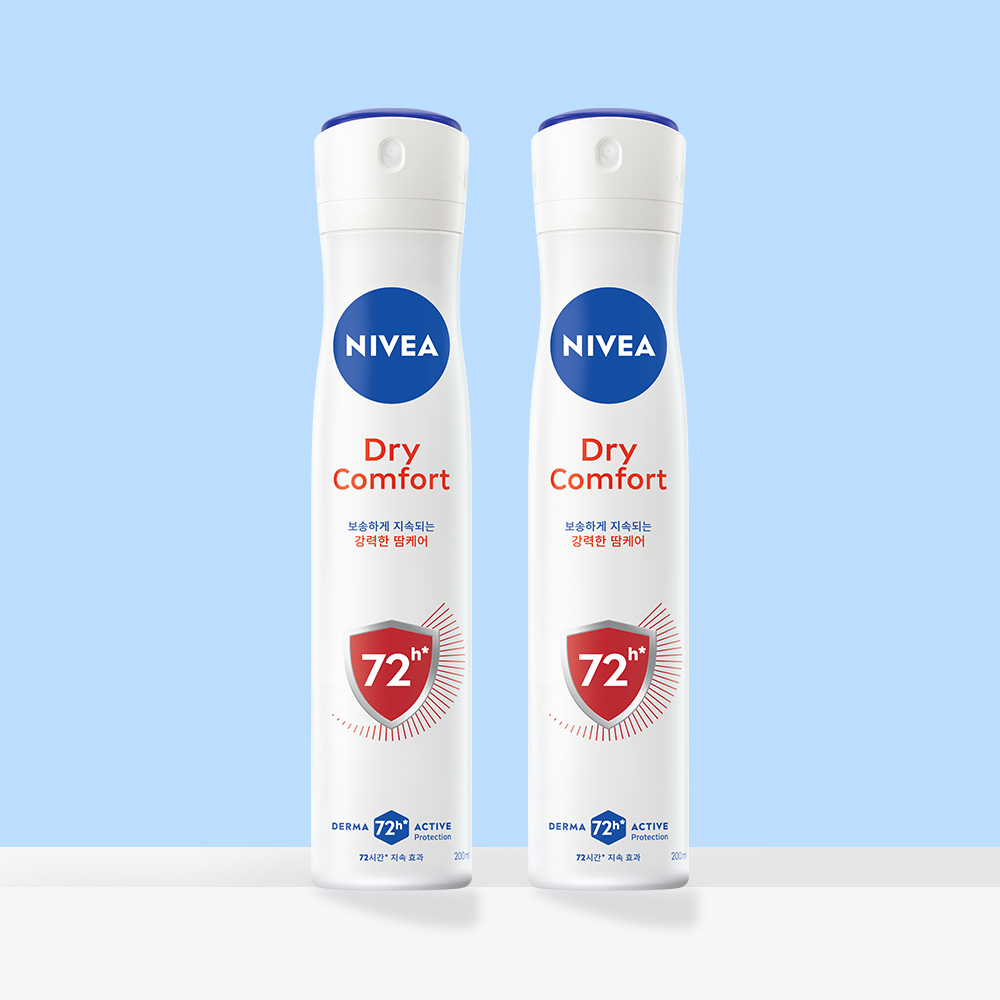 니베아 데오드란트 스프레이 드라이 콤포트 200ml, 2개 제품 이미지