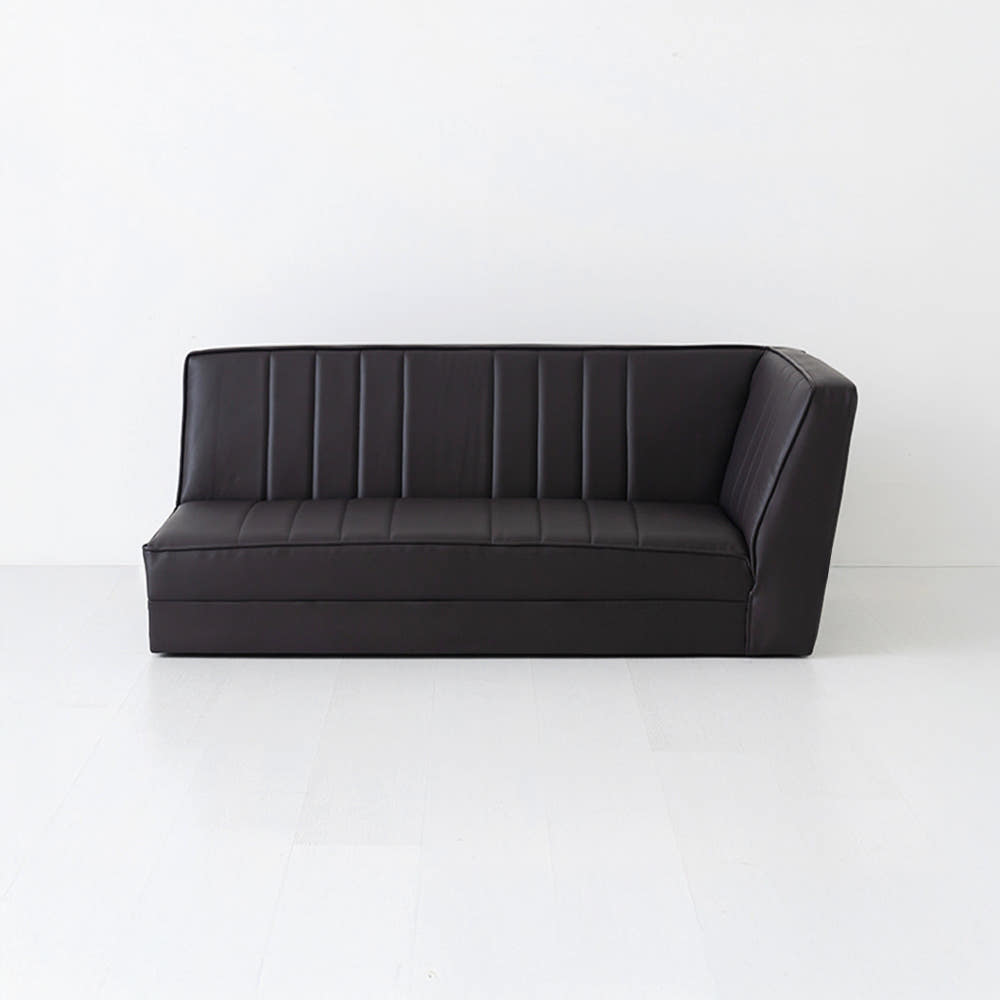 앰보 2인소파 코너형 블랙브라운 0399.7085