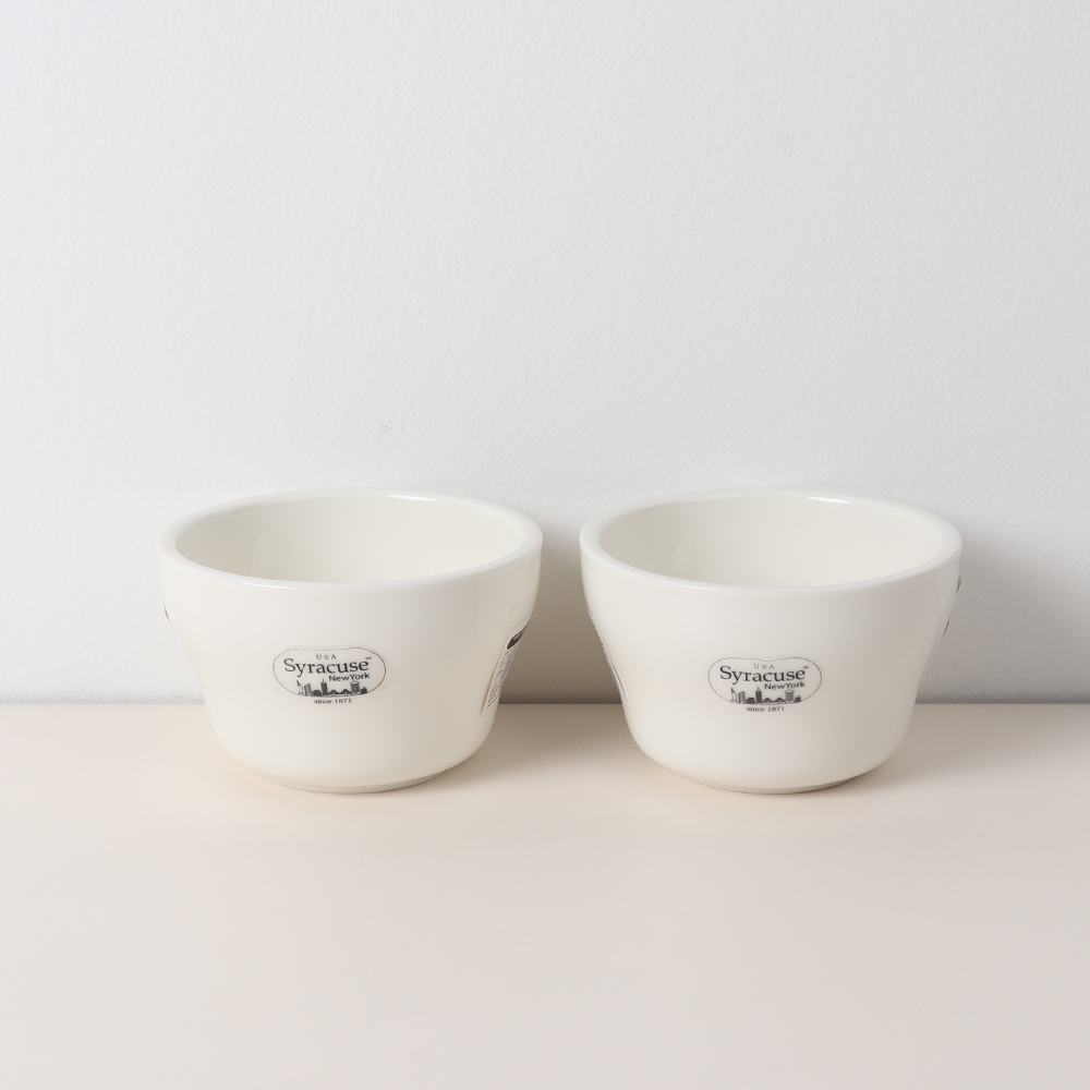 집들이 선물 시라쿠스 뉴욕 킹스인 밥공기 세트 2개, 10.5cm, 화이트 - 상품 이미지