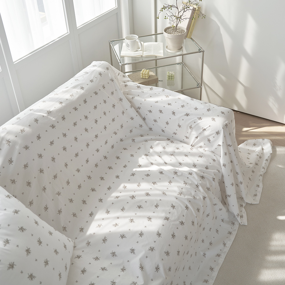 블랑 쇼파커버 가리개 덮개 프리미엄 60수 고밀도 순면 100% 1 2인용