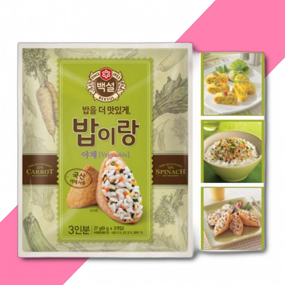 CJ 밥이랑야채 27g 3인분 밥이랑 후리가케밥이랑 김 계란 : 제이엔유통