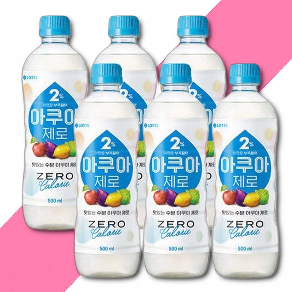 2% 아쿠아제로 500ml 6개 : 신도유통