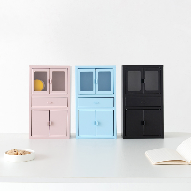 OFFICY 미니수납장 200mmx100mmx363mm, 3단, 옐로우 6719.3967 - 상세 이미지 2