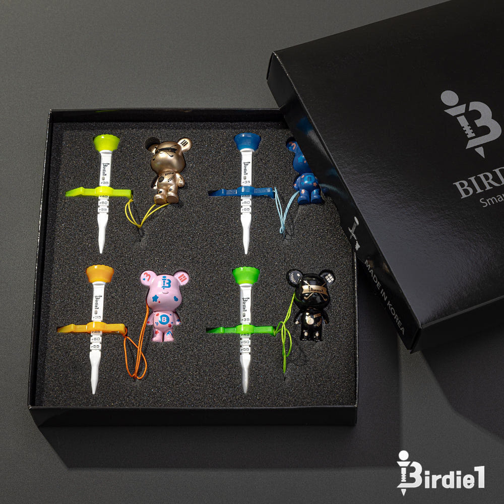 버디원 골프티 꽂이 꽃이 드라이버 롱티/인형 4P세트 이미지 2