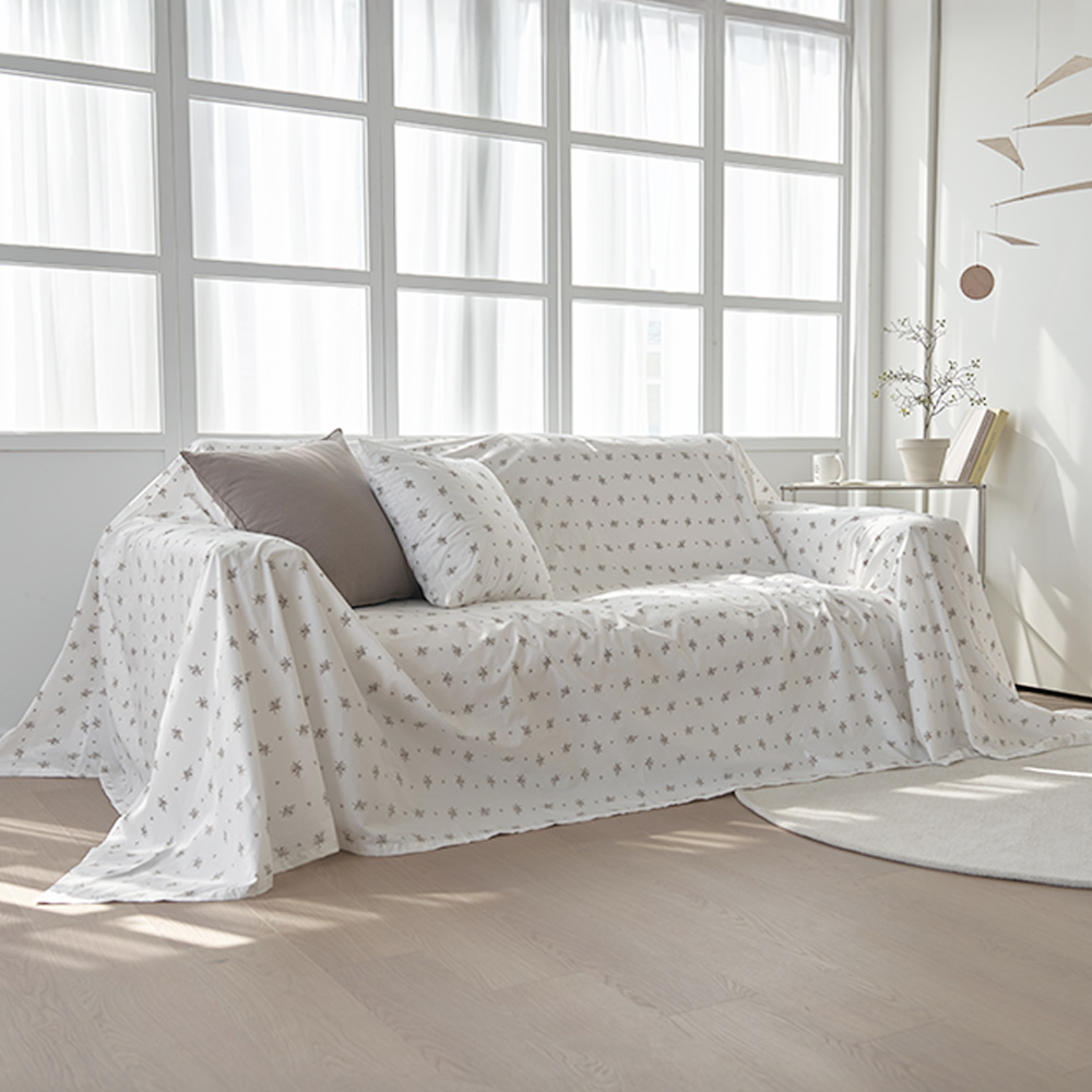 블랑 쇼파커버 가리개 덮개 프리미엄 60수 고밀도 순면 100% 1 2인용