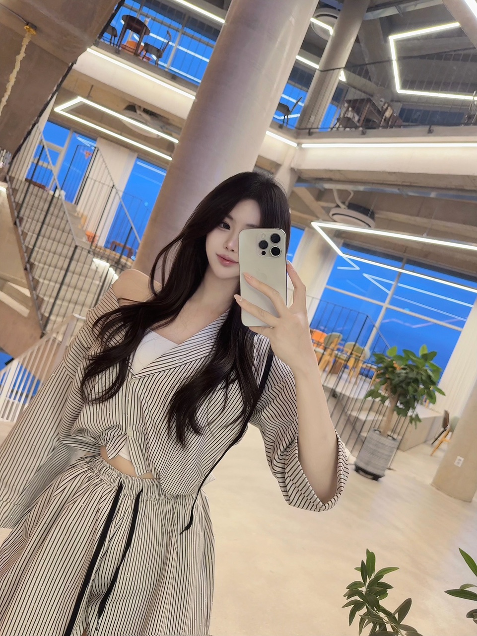 [장마룩추천!] 레인젤 7부 비즈 스트라이프 후드 숏팬츠 세트 상세 이미지 8