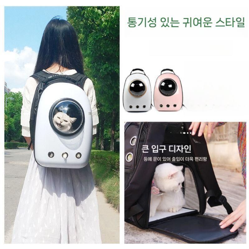 고양이 가방 외출용 투명 공간 캡슐 이동가방 - 상세 이미지 2