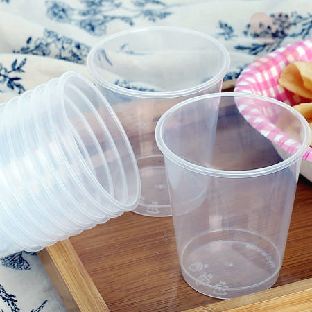 10개입 190ml 정수기물컵 플라스틱물컵 투명플라스틱컵