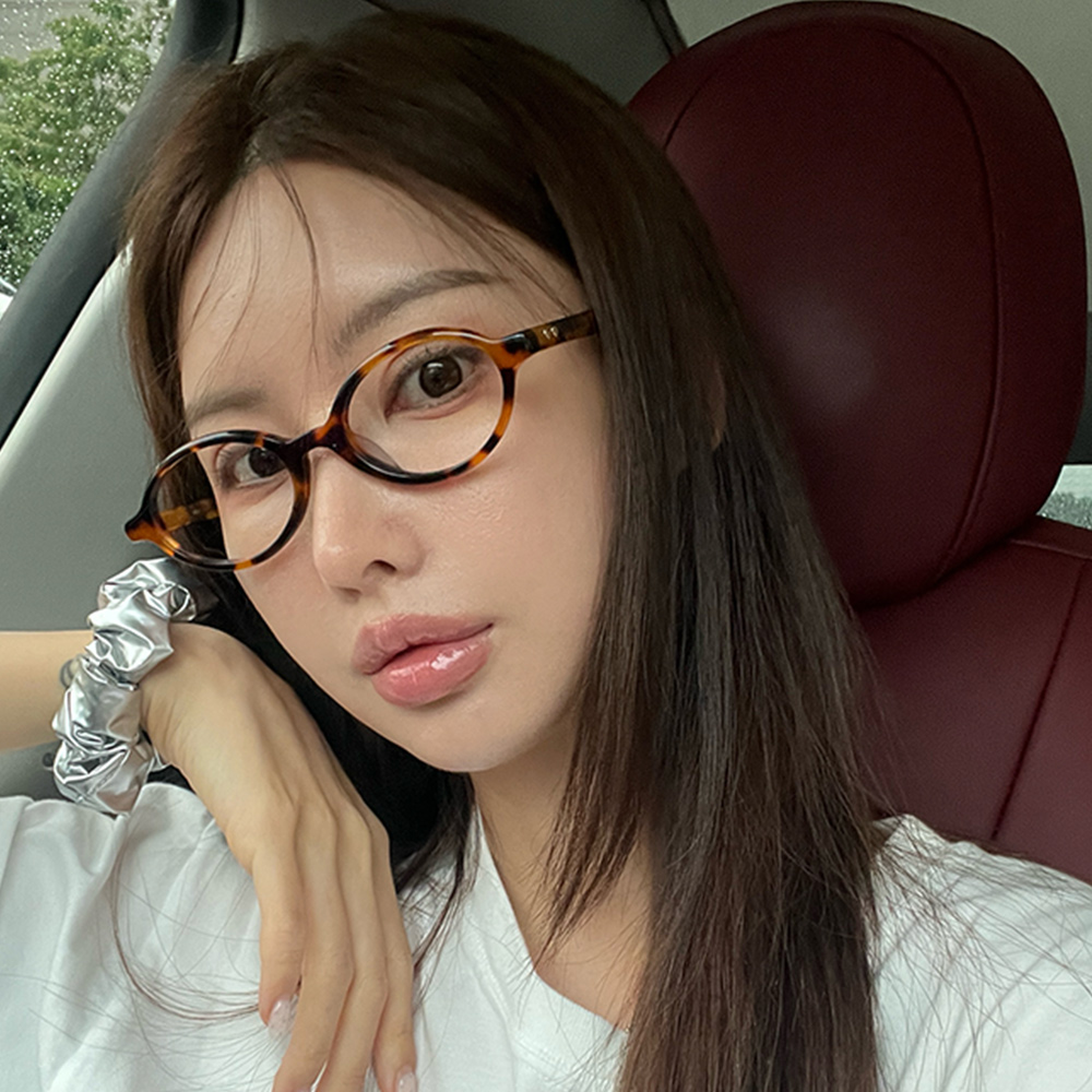 마르카토 안경 사라 카이아 나오미 헤일리 세레나 타원 오벌 빈티지 긱시크 여자 안경테 - 상세 이미지 4