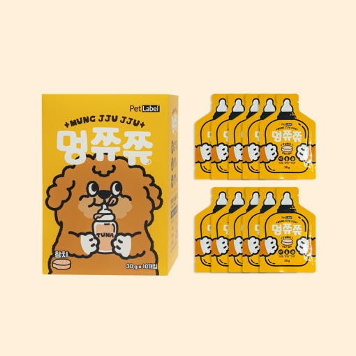 펫라벨 멍쮸쮸 강아지간식 참치 30gx10p - 상품 이미지