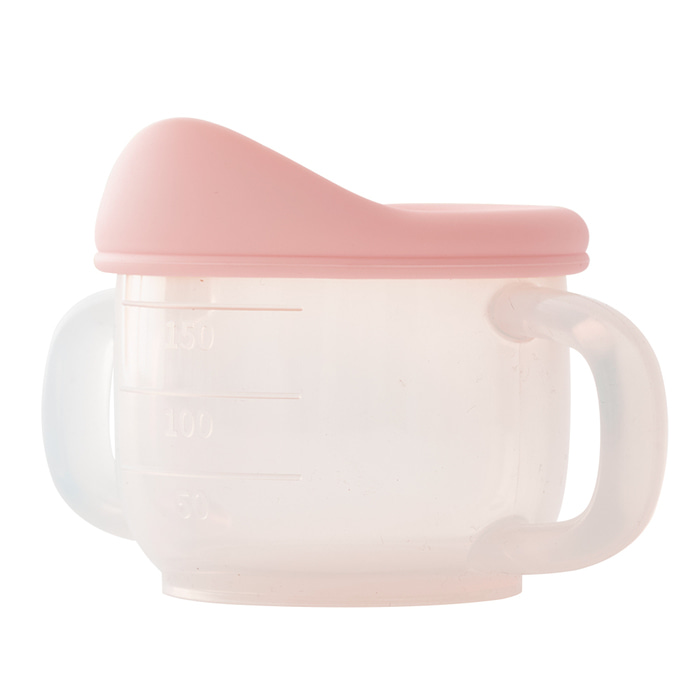 퍼기 아기 빨대컵 자기주도 유아 스파우트컵 물병 어린이집 파스텔핑크