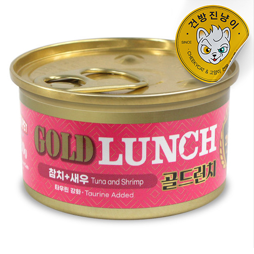 프리미엄 골드 런치캔 (새우+참치) 80g - 메인 이미지